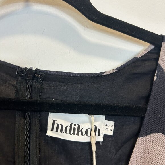 NWT Indikah Lillia Size Small Floral A-Line Maxi Dress Cotton Blend - Picture 5 of 10